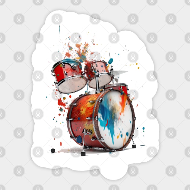 Drum Set Sticker by Urban Archeology Shop Gallery